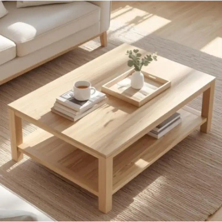 mesas de centro de madera minimalistas